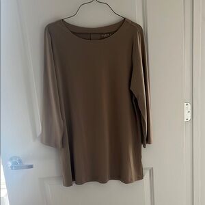 Susan Graver Women's taupe top